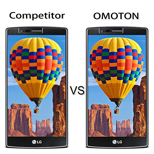 OMOTON  2-pack  Cristal Templado LG G4 Protector de Pantalla con 9H Dureza  Alta Definicion  Garant  a de por vida 