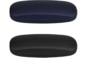 Yorgewd 2 Pcs Hard Glasses Case, Portable Eyeglasses Case Protective Glasses Stand Fits Most Glasses and Sunglasses for Men and Women