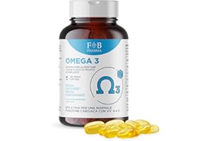 F B PHARMA FB Pharma - Integratore di OMEGA 3 1000mg - olio di pesce 180 perle in soft gel – Vitamina A e Vitamina D – contribuisce al mantenimento di ossa, denti, vista e funzione celebrale normali