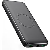 Trswyop 15W Wireless Power Bank 13800mAh - 25W PD 3.0 QC4.0 Fast Charging Small & Light Portable Charger, 4 Outputs & 2 Input