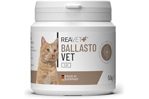 ReaVET BallastoVET pour chat 50 g – Soutien rapide en cas de constipation, en cas de constipation aiguë et chronique et de matières fécales solides, aide à la digestion, aide rapide en cas d'inertie