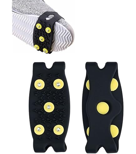 Lysjoy Spikes voor schoenen winter, schoenen spike glad ijs, schoenspikes om over te trekken, met opbergzak, crampons stijgijzers voor wandelschoenen, ijsklauwen antislip voor schoenen voor sneeuw en