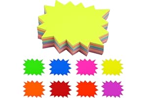 posionks 120 Pièces Autocollants de Prix vente Étiquettes Étiquettes de Prix en Papier pour les Magasins de detail Supermarché Centre Commercial Marché des Légumes 8 Couleurs 16 x 12.4cm