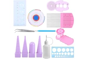 Yosoo 11Pcs Papier Craft Outils pour Quilling kit de Moule à Pince à sertir Peigne Règle Broches Buddy Ensemble de décoration de Fleurs