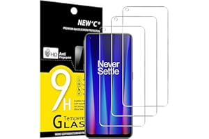 NEW'C 3 sztuki Szkło dla OnePlus Nord CE 2 5G Hartowane i Folia Ochronna Ochraniacz Ekranu - Bez pęcherzyków powietrza, odporność na zarysowania