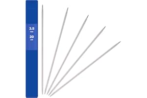 CUIDAKJ 5 Pezzi 3.5 mm Ferri Doppia Punta Maglia in Acciaio Inox Ferri Leggeri Principianti per Lavorare a Maglia Calzini,Cappelli Invernali,Polsini,Sciarpe,Guanti,Cardigan e Altri Prodotti Artigianali