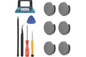RongZy 6 Pezzi per Nintendo 2DS 3DS 3DSXL 3DSLL Analogici Thumbstick Sostituire per Nintendo New 3DS New 3DSXL New 3DSLL New 2DSLL Levette Analogiche Thumbstick Riparazionae Accessori(Grigio Scuro)