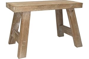 Gisela Graham Small Wooden Rustic Decorative Bench
