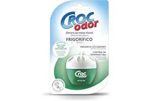 CROC ODOR Croc'Odor Desodorante Frigorífico - Neutraliza y absorbe olores de nevera. Quita olores fuertes - Evita la transmisión de olores entre alimentos - Ambientador nevera sin perfume - 33 gr