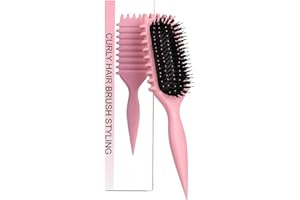 AICEROUS 2024 New Brosse à Cheveux Bouclés Curl Defining Brush Brosse Définition Boucles, pour peigner et définir les hair (C)