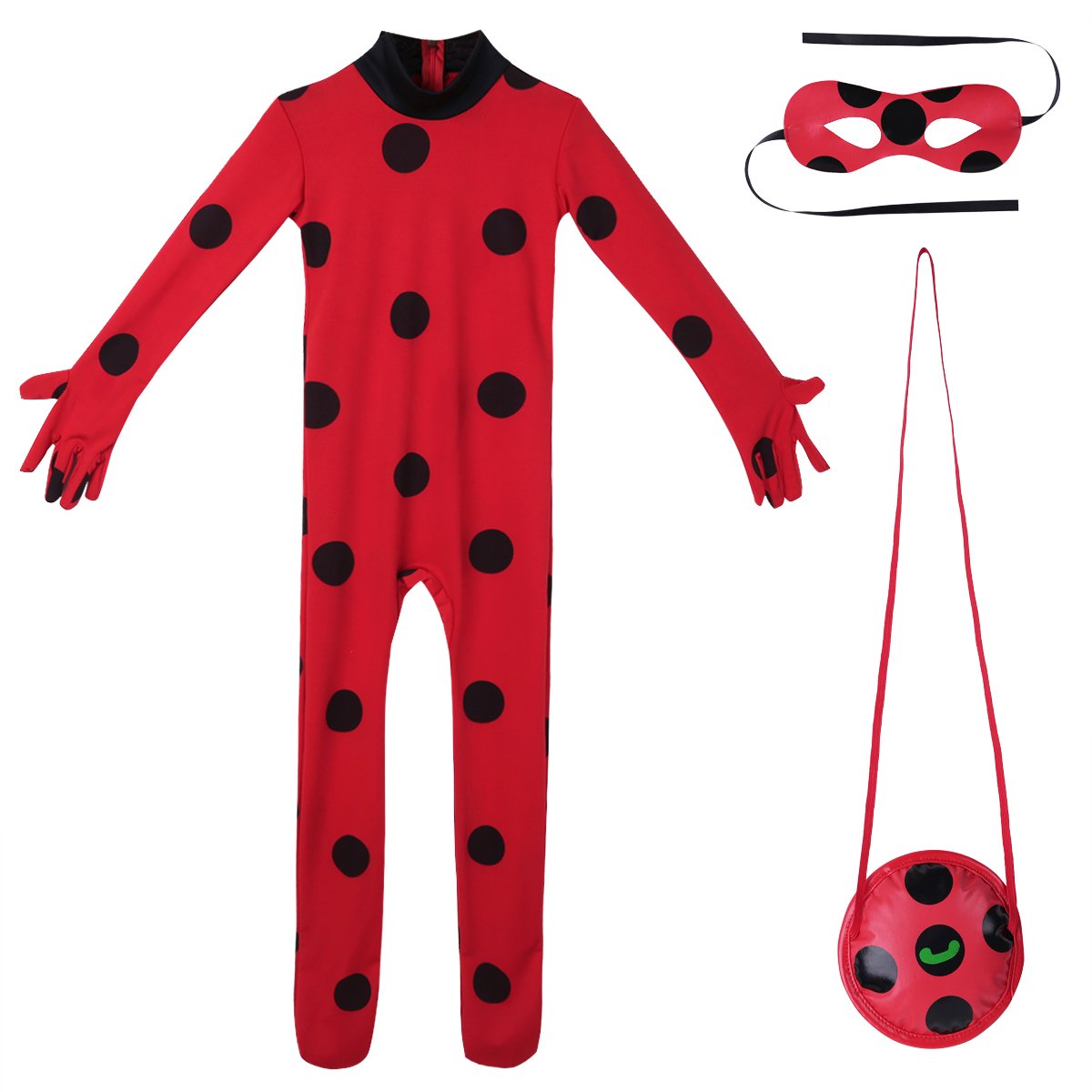 TiaoBug Mädchen Käfer Kostüm Set Kinder Jumpsuit Overalls