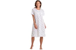 Lady Olga Ladies Poly Cotton Floral Short Sleeve Nightdress from 10-32
