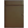 Oddpod™ A4 Soft Premium PU Leather Magnetic Clip Board & Document Holder for Business Meetings, Writing Pad, Pen Holder, Drawing Board, Conference Pad for Signatures & A4 Sheet - Letter Size (Brown)