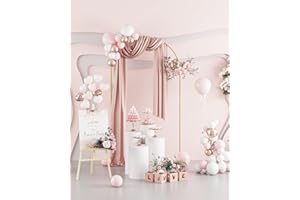 HEYZOEY Hochzeitsbogen, 220 cm Metall Ballon Bogen, Goldfarbene Hochzeitsdeko Rosenbogen für Zeremonie, Geburtstag, Party Dekoration