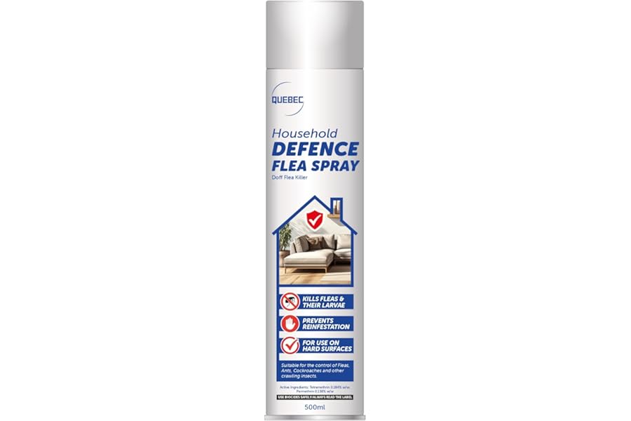 Quebec Household Flea Spray for the Home – Powerful Flea & Pest Control for Home, Effective Against Fleas, Ticks, Bed Bugs, Ants & Insects Long-Lasting Safe for Indoor Use Easy Application – 500ML (1)