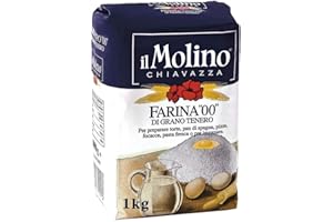 IL MOLINO CHIAVAZZA Molino Chiavazza - Premium Italian Plain Wheat Flour 00 - Bread | Pasta | Cake (1Kg)