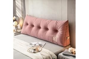 LTSRLL Poduszka na zagłówek łóżka, 150 x 50 x 20 cm, poduszka do czytania ze zdejmowaną poszewką na oparcie, duża poduszka lędźwiowa, dla dorosłych, dzieci, ciąży, oparcie na sofę, poduszka do telewizora