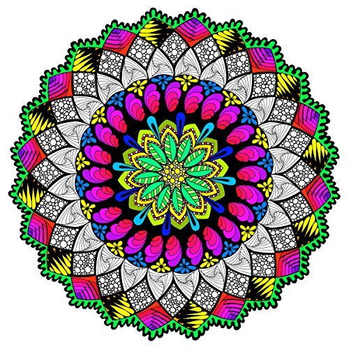 Shining Through - Giant Mandala Coloring Poster - 22 X 22 Inches