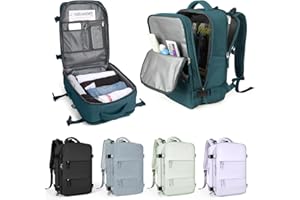 WEPLAN Mochila Viaje Cabina Avion 40x20x25 Ryanair Mochila de Viaje 45x36x20 Easyjet Mochilas para Mujer Bolsa de Cabina Equipaje de Mano Senderismo Mochila Impermeable Cabina Mochila Portatil con cable USB