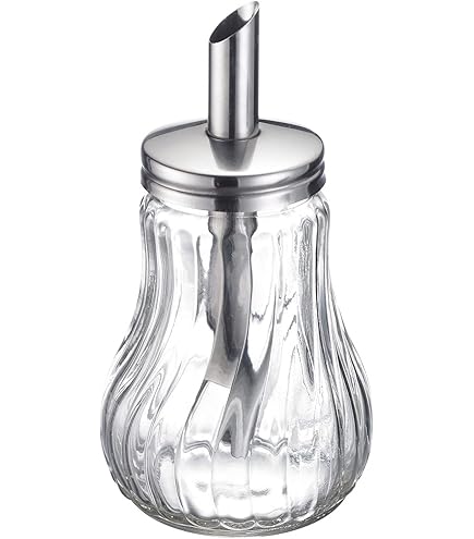 2 Dispenser Zucchero In Vetro Con Beccuccio Automatico - Zuccheriera 250ml Per Bar, Cucina E Tavola (Grigio) - Foto 13