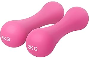 Core Balance Neoprene Bone Dumbbells Set Of 2 Cast Iron Hand Weights Fitness (2 x 0.5kg, 0.75kg, 1kg, 1.5kg, 2kg, or 3kg)