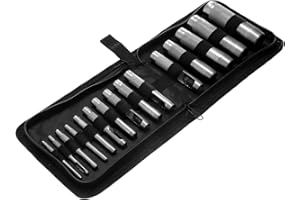 TOPWAY Poinçon à Trou Creux en Cuir 15 Pièces 3-25mm Emporte Piece Cuir Poinçon Creux en Acier Rond Set pour le Cuir, Bande de Montre, Toile, Oeillet 405101