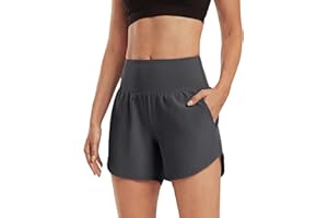 G4Free Womens Sport Shorts 5 Inches Activewear Shorts Running Short with Pockets for Workout Gym Sports Quick Dry Lightweight Short