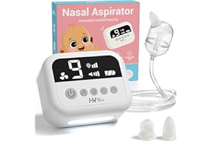 HEYVALUE Nasensauger Baby Elektrisch |Elektrischer Nasensauger für Babys 9 Saugstärken Nasensekretsauger Baby Staubsauger Wiederaufladbar Mit Licht und Beruhigender Musik Sicher Effizient Sanft bbb