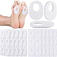 MAKINGTEC 60 Pack Callus Pads Soft Felt Callus Oval Shape Corn Pads for Bottom of Foot Adhesive Foot Corn Pads for Men and Women Feet Toes Heel Pain Relief