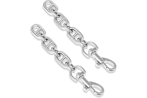SALBSEVER 2 Pcs Handbag Strap Extender Silver 4.7 Inch Handbag Chain Bag Strap Extender Short Chain Purse Replacement Metal Chain Strap Bag Accessories for Women Purse Handbags Shoulder Bag Decoration