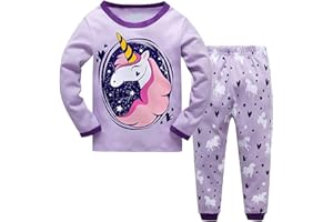 Qzrnly Girls' Pyjamas Giraffe Cotton Kids Long Sleeve Pyjamas 98 104 110 116 122 128 134 140 146