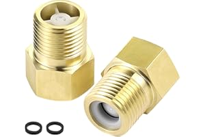 HUANR 2 Pièces Clapet Anti Retour de 1/2 Pouce, Laiton Clapet Anti-Retour Conduite D'eau, 1/2 Pouce Clapets Anti-Retour Laiton, avec 2 Joints, pour Toilettes, Pompes de Jardin et Fontaines