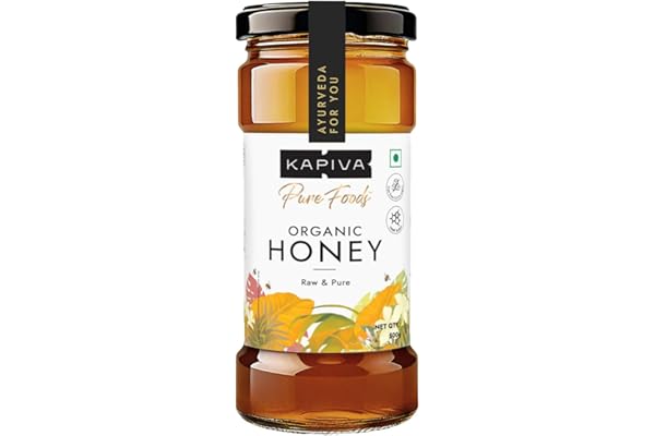 Kapiva Organic Honey 500gm NMR tested Unprocessed & Unpasteurized Honey 100% Raw Pure & Natural Strengthens Immunity 0% Added Sugar No Preservatives