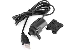 LAZMIN Mini Tauchpumpe, DC 6V 150L/Stunde Mikrobürstenlose Motorkühlpumpe, USB-Stecker, Wird für Wasserkühlung verwendet