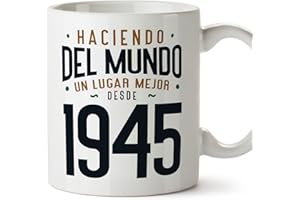 MUGFFINS Tazas 1945 Cumpleaños - En Español - Haciendo del Mundo un Lugar Mejor - 11 oz / 330 ml - Regalo original y divertido
