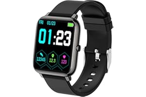 MicLee Smartwatch Fitness Tracker mit Blutdruckmessung Fitness Armbanduhr mit Pulsuhr Schlafmonitor IP67 Wasserdicht Sportuhr Schrittzähler für Android und iOS Smart Watch für Damen Herren