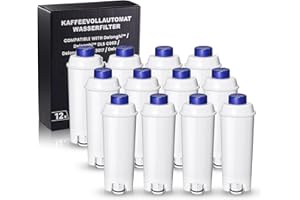 Mutital Filtro da caffè di ricambio per DeLonghi DLSC002, SER3017 e 5513292811 - Incluse Le Versioni di ECAM, Esam, Serie ETAM Cura e Protezione per le Macchine da Caffè (12 pezzi)