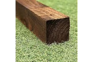 4WIRE Square wooden post 6ft X 3" pack of 4 fence posts stained treated garden timber wood 1.8m X 75mm