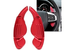 ontto Alu Alloy Car Steering Wheel Shift Paddle Shifter Extension fit for Land Rover Discovery Range Rover Sport Evoque Velar J-aguar XE XEL XF XFL F-Pace F-Type Accessories Gear Shift Paddle Red