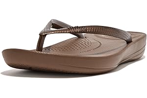 Fitflop Women's iQushion Ergonomic Toe Thong Sandals Flip Flops, Bronze, 5 UK