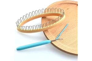 BIITFUU Juego de telar redondo con aguja de gancho de hilo de color aleatorio para calcetines de punto DIY