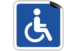 panneau magnétique pour personne en fauteuil roulant, 30x30 cm + 2x adhésifs (panneau pour personne handicapée, feuille aimantée) Vendeur STROBO