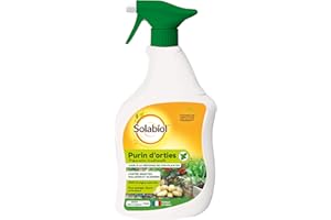 SOLABIOL Purins d'Orties - Renfort Protecteur - Pulvérisateur 1L - Contre Pucerons Acariens Mildiou & Oïdium SOPORPAL1