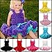 Buenos Ninos Pettiskirt Set Pure Lace Petticoat Pettitop Baby Girl's Tutu Skirt (9-10T, Black)