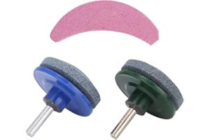 SANON Affilatore per Lame del Tosaerba 3 Pezzi Tosaerba Rotante Multi-Affilato Universale per Affilare Strumento di Pietra Accessorio da Giardino per Trapano Elettrico a Mano E