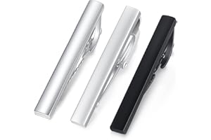 HONEY BEAR 3 Stück 4cm Herren Kinder Krawattennadel Set Krawattenklammer für schmale Krawatten Edelstahl Tie Clip,MEHRWEG