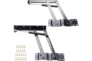 Knpwer 2 sztuki sprężyn do mebli, lift up, składane sprężyny i zawiasy do akcesoriów meblowych (czarne, styl 1)