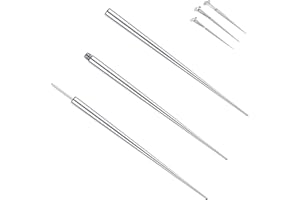 FIOROYAL 3 Pcs Piercing Taper Insertion Chirurgenstahl 14G 16G 18G für Ohr/Nase/Lippe/Bauch/Nippel/Zunge Piercing Tool Body Stretching Piercings Kit Assistant Tool
