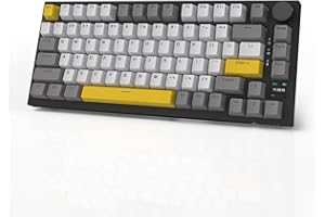 AJAZZ AK820 Pro Gasket Mechanische Tastatur Hot-Swap-Fähig BT/2.4G/Kabel|4000mAh|TFT-Bildschirm|Nach Süden Ausgerichtetes RGB|Lautstärkeregler Foam für Win/Mac/PC