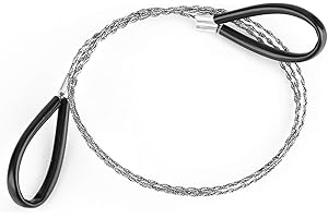 Akozon Scie à Fil diamanté Corne Coupe Mouton, Voyage d'urgence Camping en Plein Air Se Uelos Outil de Survie Fil d'acier Scie Défilement